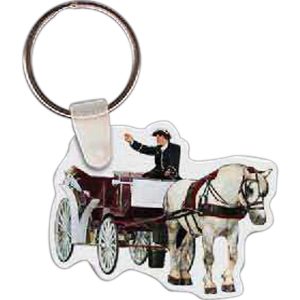 Horse and Carriage Key Tag