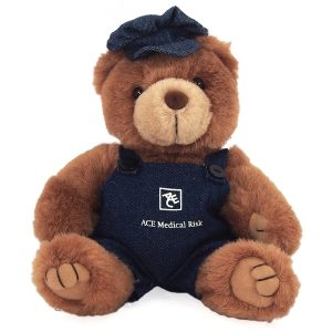8" Engineer Bear with one color imprint