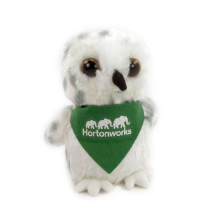 8" Snowy Owl with bandana one color imprint