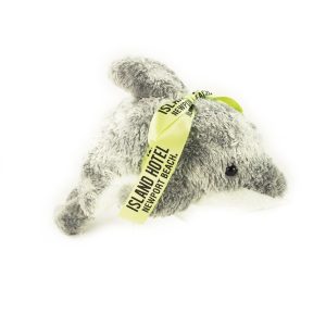 8" Dorsey Dolphin with Step N' Repeat ribbon 1 color imprint