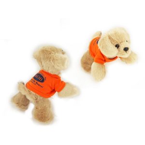 8" Golden Labrador Dog with t-shirt and one color imprint
