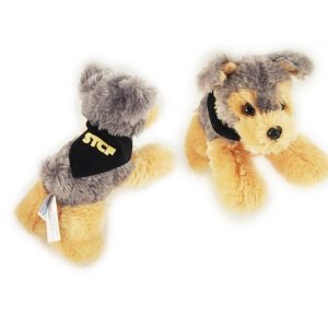 8" Cutie Terrier with bandana and one color imprint