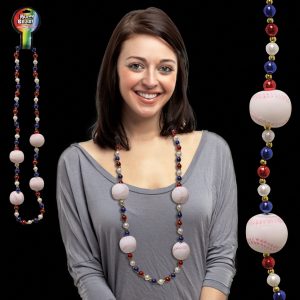 Baseball 42" Bead Necklace