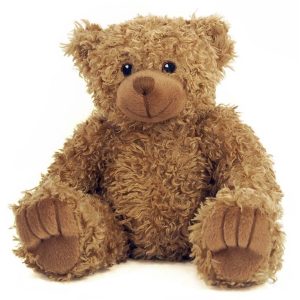 8" Brown Curly Bear