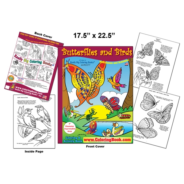 Butterflies and Birds Really Big Coloring Book