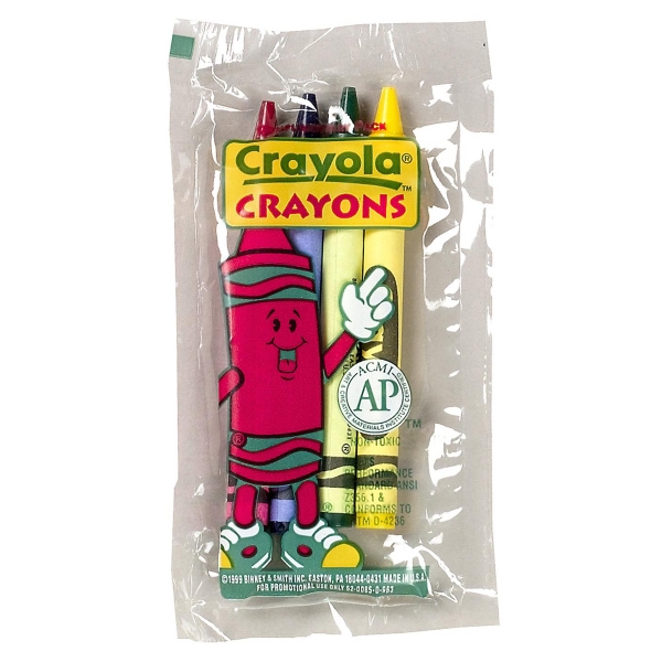 4 ct. Crayola brand cellophane crayons pack