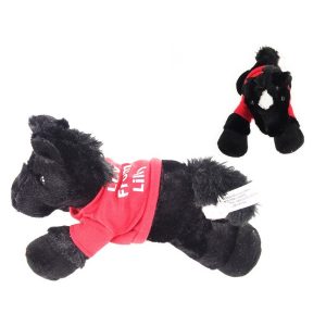8" Beau Horse with T-shirt and one color imprint