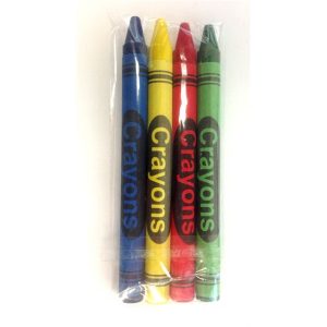 4 ct. generic brand cellophane crayons pack