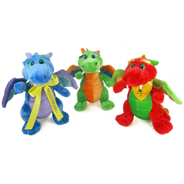 7" Legendary Dragons Assortment with ribbon and one color im