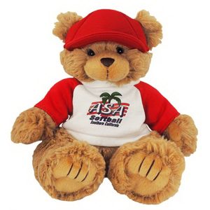 9" Baseball Bear with full color imprint