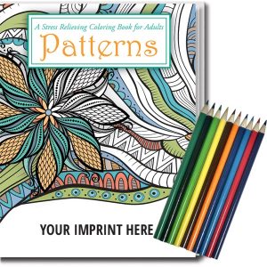 Relax Pack-Patterns Coloring Book - Adults + Colored Pencils