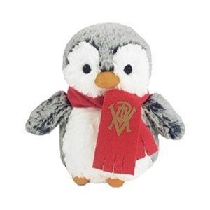 6" Mini Pom Penguin with scarf and one color imprint
