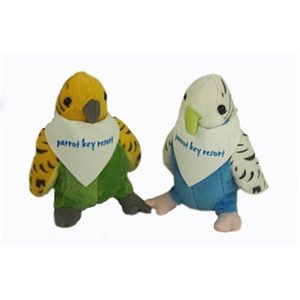 6" Parakeet Assortment with bandana and one color imprint