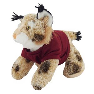 12" Bobby Bobcat with shirt and one color imprint