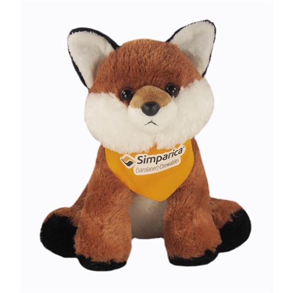 13" Fox with bandana and full color imprint