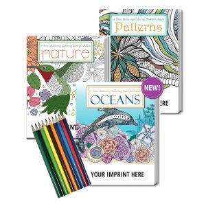 Three Stress Relieving Coloring Book for Adults