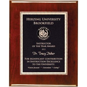 8" x 10" Rosewood Piano Finish Plaque