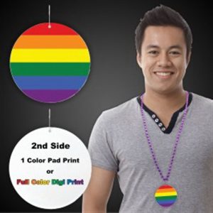 Rainbow Plastic Medallions- 2 1/2"
