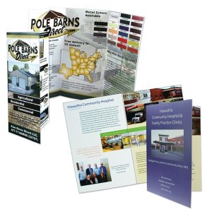 Half Fold Rack Brochure on text stock
