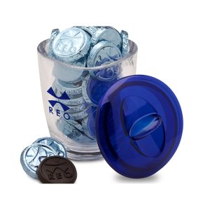 Large Acrylic Jar with chocolate Coins