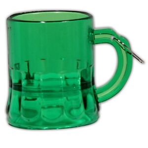 2 oz. Green Beer Mug Medallion with J-Hook