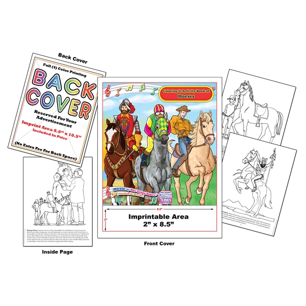 Horses - Imprintable Coloring Book with Song