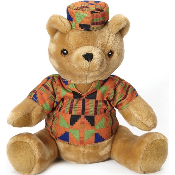10" Ashante Kente Extra Soft Bear