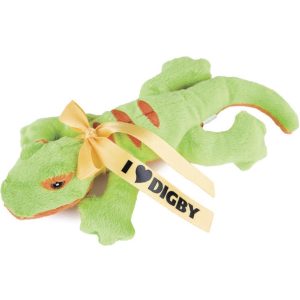 8" Green And Orange Lizard
