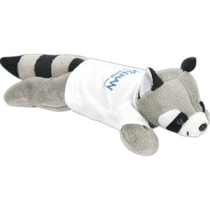 So Soft 8" Laying Beanie Animal- Raccoon