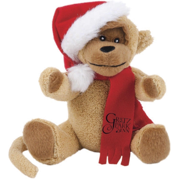 7" Extra Soft Christmas Monkey
