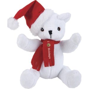 10" White Christmas Bear