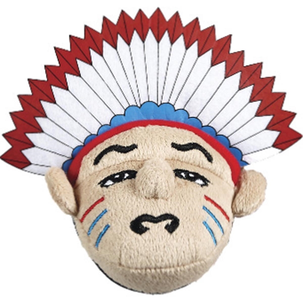 School Mascot Backpack Clip - Indian Chief