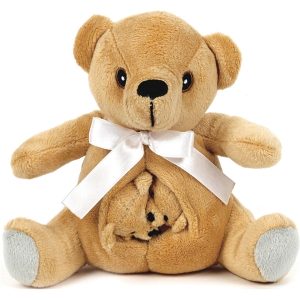 8" Soft Plush Mother Bear And 2 Babies