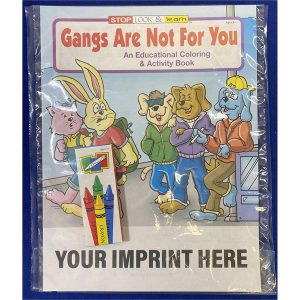 Gangs Are Not For You Coloring and Activity Book Fun Pack
