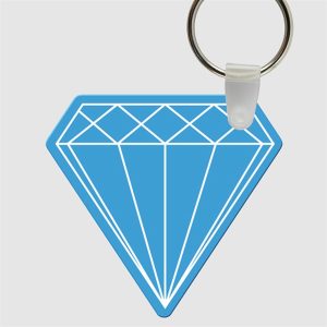 Diamond Gemstone Key Tag