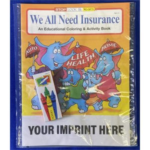 We All Need Insurance Coloring and Activity Book Fun Pack
