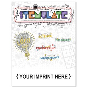 STEMULATE: Adult Coloring and Puzzle Book with Pencils