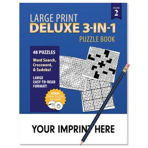 PUZZLE PACK, Large Print Deluxe 3-in-1 Puzzle-Book Vol. 2