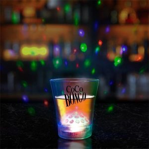 8 oz Light Up LED Disco Ball Rocks Glass