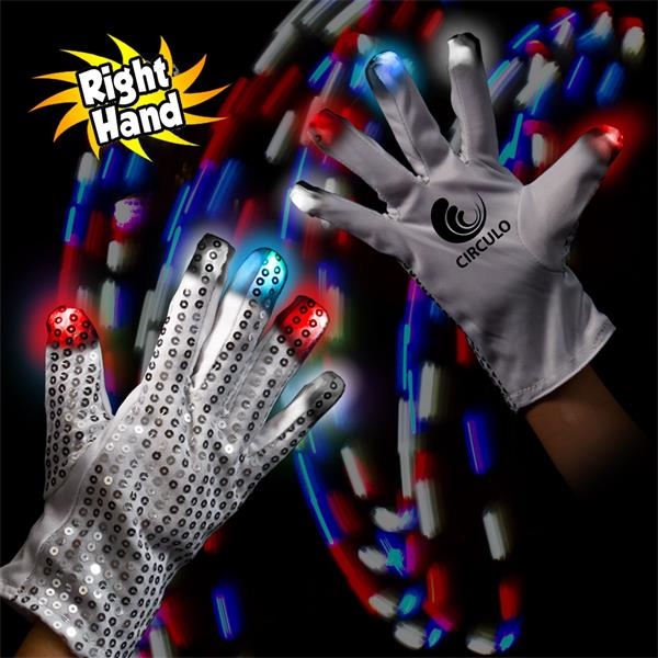LED Light Up Glow Sequin Glove