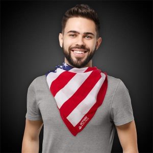 22" x 22" US Flag Bandana blank/imprintable