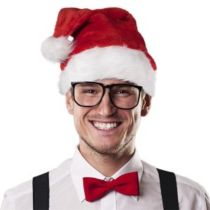 Santa Claus Costume Deluxe Plush Hat