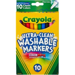 10 Count Crayola Fine Line Washable Markers