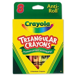 Crayola 8 Count Triangular Anti-Roll Crayons