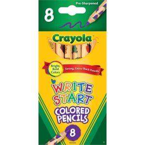 8ct Crayola Write Start® Colored Pencils, 3/4 Length