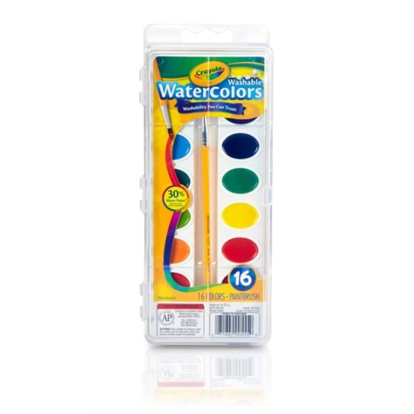 16ct Crayola Washable Watercolors Set