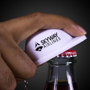 Plastic Construction Hat Bottle Opener Key Chain