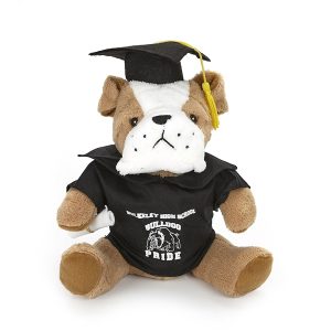 Extra Soft Style 10" Bulldog with Graduation Uniform