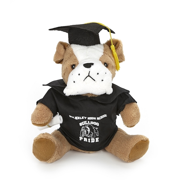Extra Soft Style 10" Bulldog with Graduation Uniform