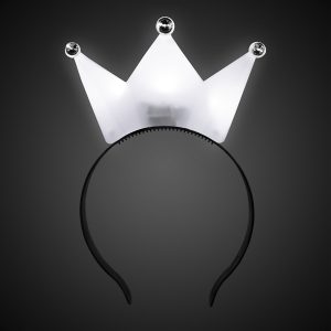 Light Up LED White Crown Headband
